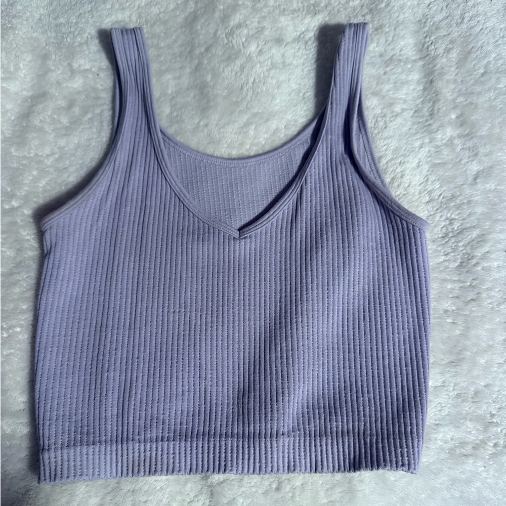 Lavender Ribbed Tank Top